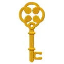 Golden key 2 embroidery design showcasing intricate details, ideal for embellishing bags, jackets, or home decor.