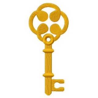Golden key 2 embroidery design - Embroidery Design