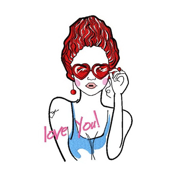 Love you embroidery design - Embroidery Design