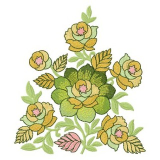 Wild roses embroidery design - Embroidery Design