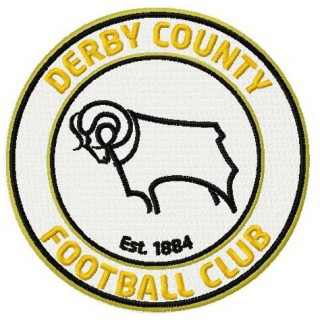 Derby country FC logo embroidery design - Embroidery Design