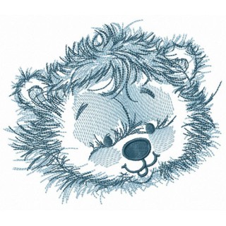 Fluffy lion embroidery design - Embroidery Design
