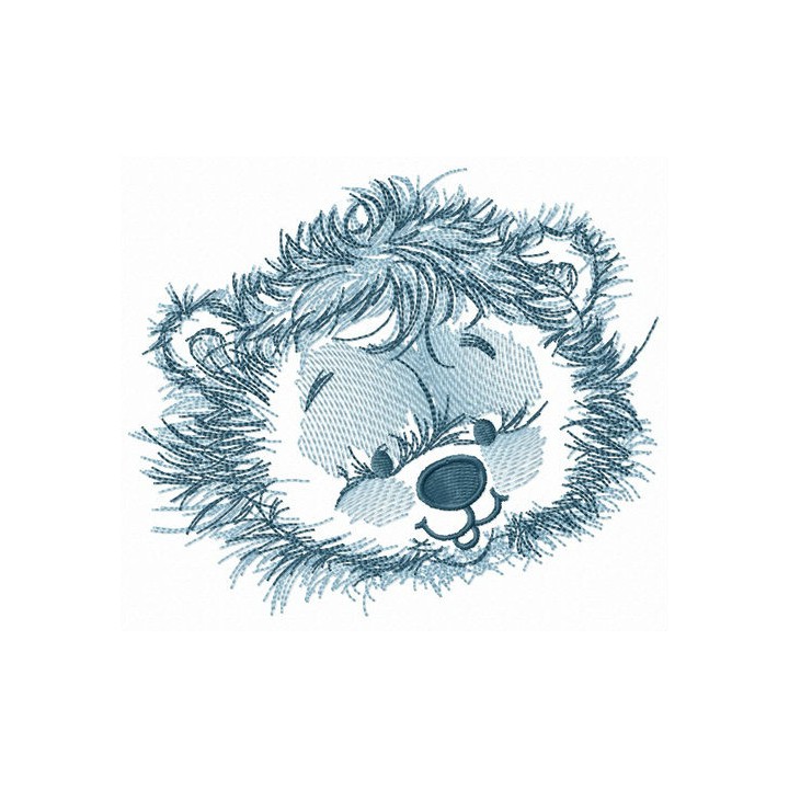 Fluffy lion embroidery design - Embroidery Design