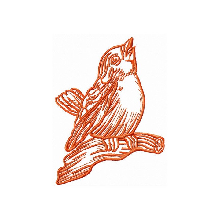 Songbird embroidery design - Embroidery Design