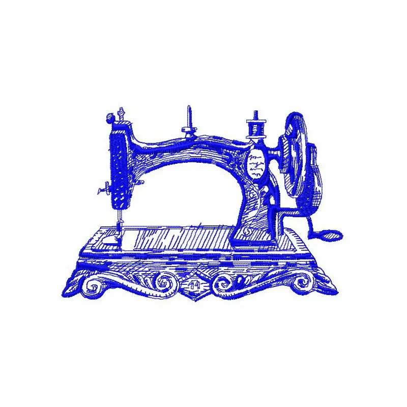 Old sewing machine embroidery design preview featuring intricate stitching patterns for crafting projects.
