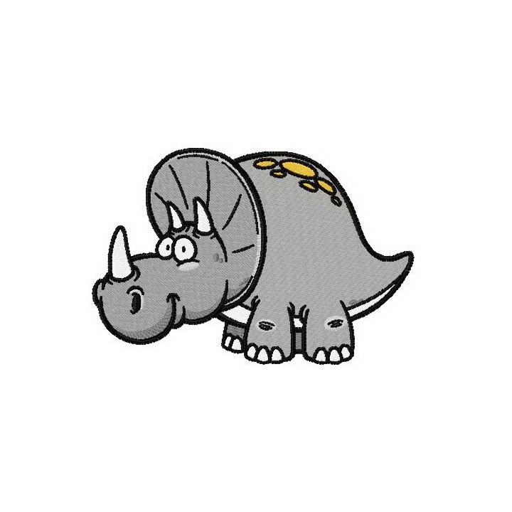 Triceratops embroidery design - Embroidery Design