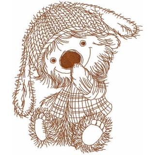 Country mouse embroidery design - Embroidery Design