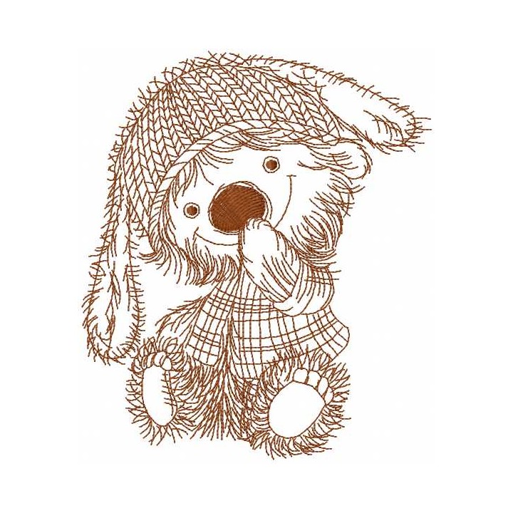 Country mouse embroidery design - Embroidery Design