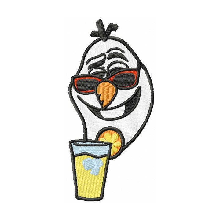Summer Olaf embroidery design - Embroidery Design