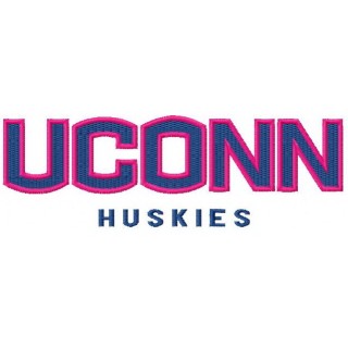 Connecticut Huskies logo 4 embroidery design - Embroidery Design