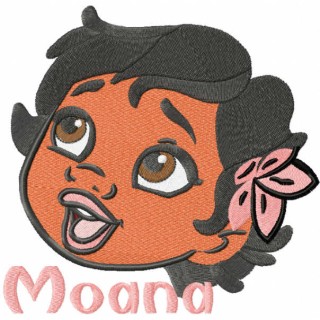 Cute Moana girl embroidery design - Embroidery Design