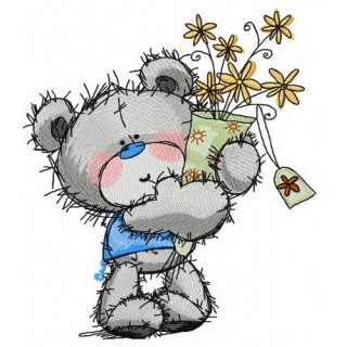 Teddy's bouquet 2 embroidery design - Embroidery Design