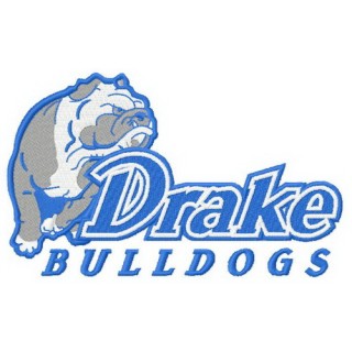 Drake Bulldogs logo embroidery design - Embroidery Design