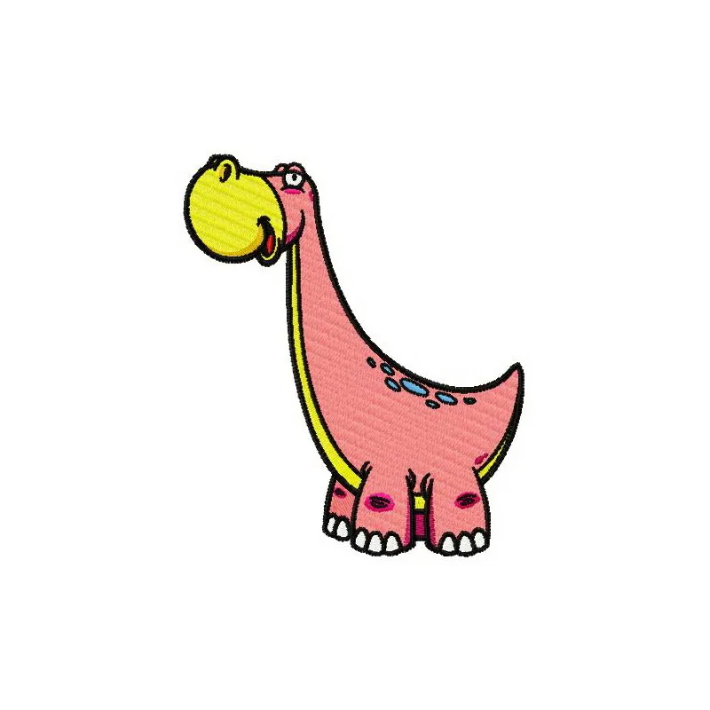 Spotty embroidery design featuring playful dinosaur motifs, ideal for stitching on t-shirts and baby onesies.