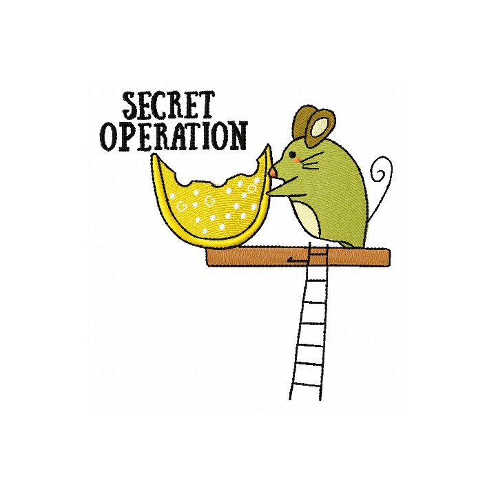 Secret operation embroidery design - Embroidery Design