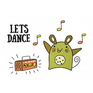 Let's dance embroidery design - Embroidery Design