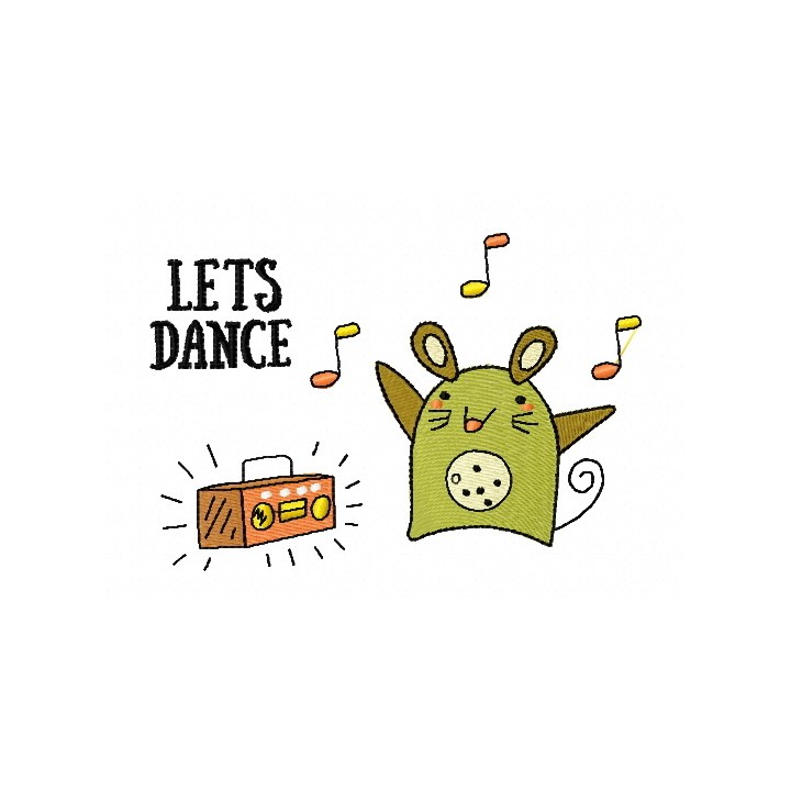 Let's dance embroidery design - Embroidery Design