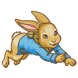 Bunny in a hurry 2 embroidery design - Embroidery Design