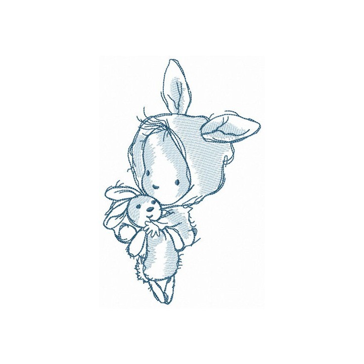 Scared kid embroidery design - Embroidery Design