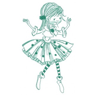 Girl from circus embroidery design - Embroidery Design