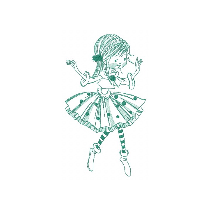 Girl from circus embroidery design - Embroidery Design