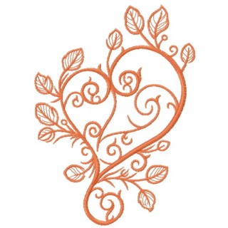 Spring heart embroidery design - Embroidery Design