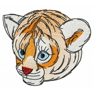 Tiger cub muzzle embroidery design - Embroidery Design