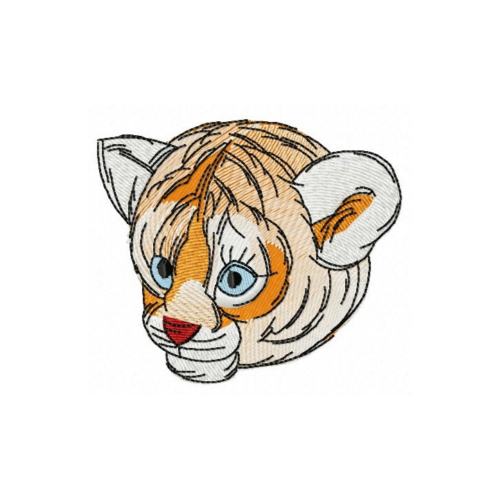 Tiger cub muzzle embroidery design - Embroidery Design