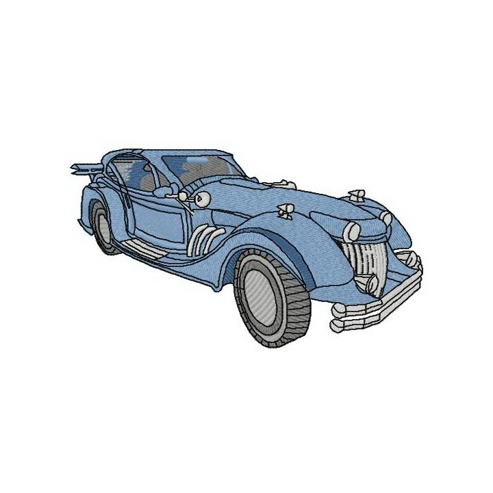 Retro car embroidery design - Embroidery Design