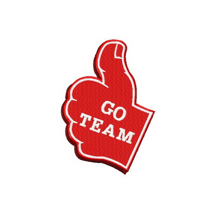 Go team embroidery design - Embroidery Design