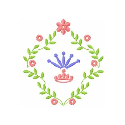 Heraldry decoration embroidery design showcasing intricate stitched motifs for elegant embellishments.