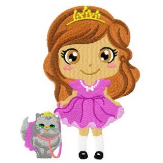 Fluffy royal pet embroidery design - Embroidery Design