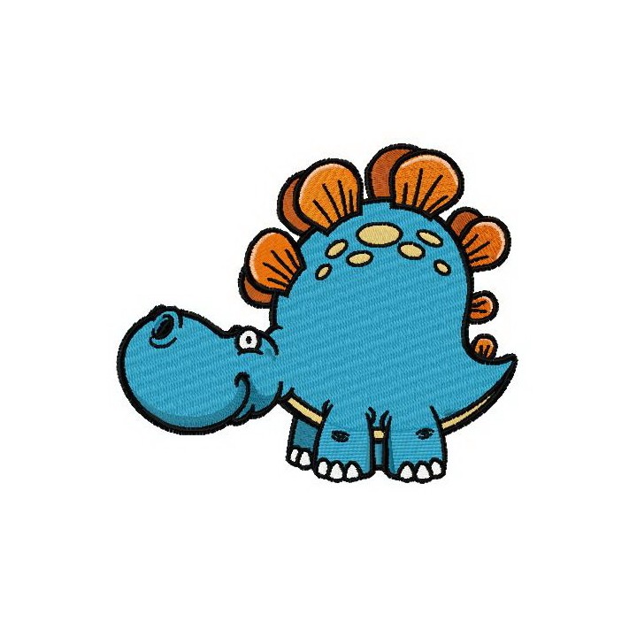 Cute stegosaurus embroidery design - Embroidery Design