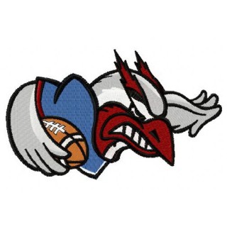 Montreal Alouettes logo 2 embroidery design - Embroidery Design