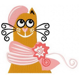 French cat 2 embroidery design - Embroidery Design