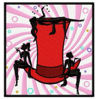 Hypnotic hat  embroidery design - Embroidery Design