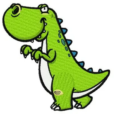 Dinosaur sneaks embroidery design preview showcasing playful dinosaurs on t-shirts and baby onesies.