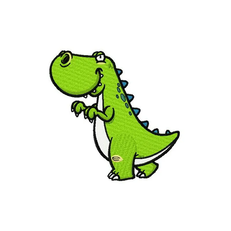 Dinosaur sneaks embroidery design preview showcasing playful dinosaurs on t-shirts and baby onesies.