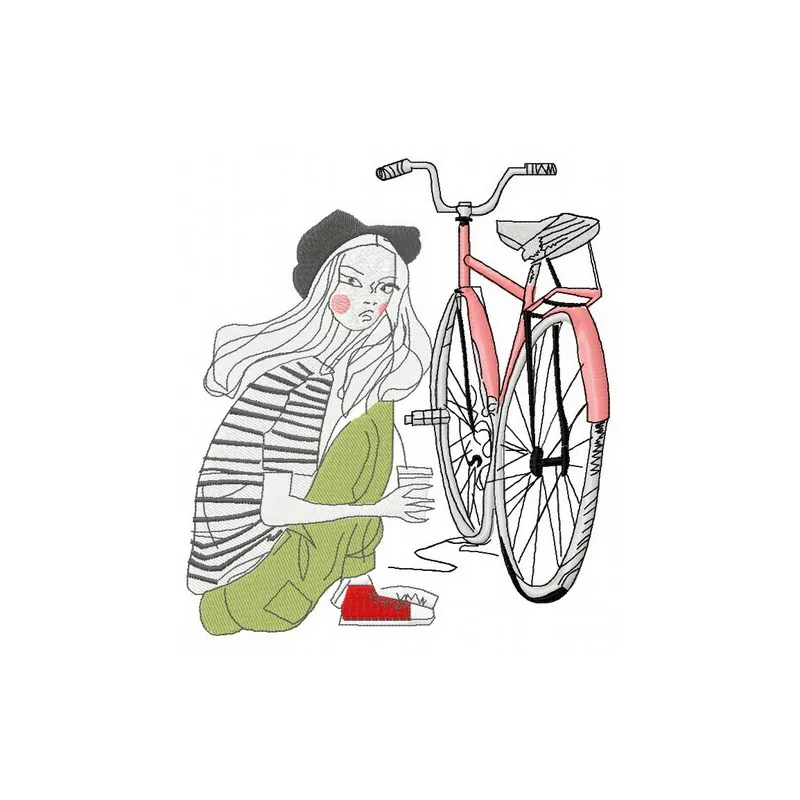 Let's go for a ride 4 embroidery design showcasing a fun vacation theme, ideal for stitching on t-shirts or tote bags.