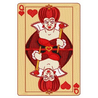 Queen of hearts embroidery design - Embroidery Design
