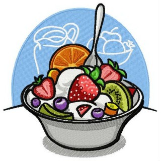 Fruit salad embroidery design - Embroidery Design