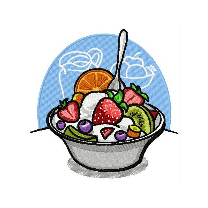 Fruit salad embroidery design - Embroidery Design
