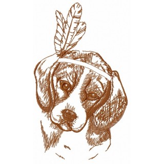 Beagle 3 embroidery design - Embroidery Design