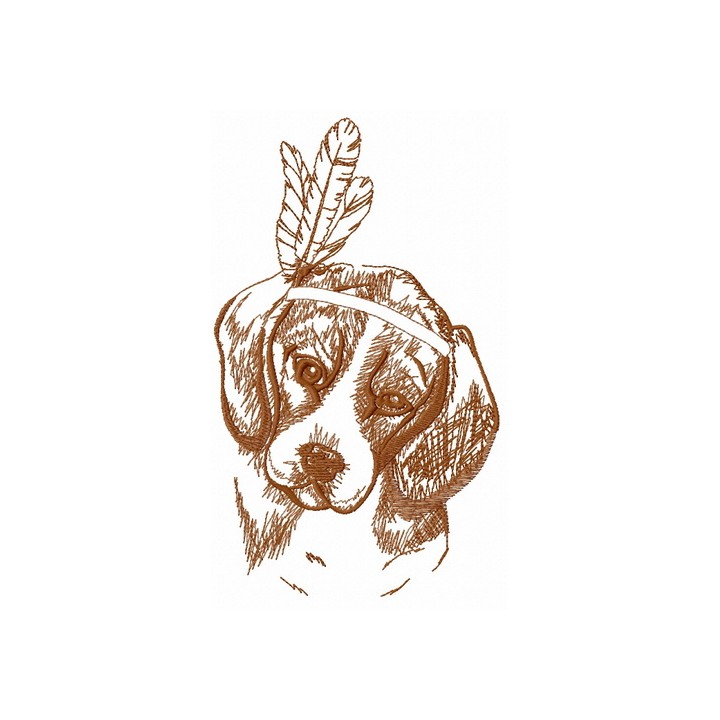 Beagle 3 embroidery design - Embroidery Design