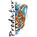 Lion predator embroidery design showcasing a fierce lion motif, ideal for stitching on apparel and home decor.