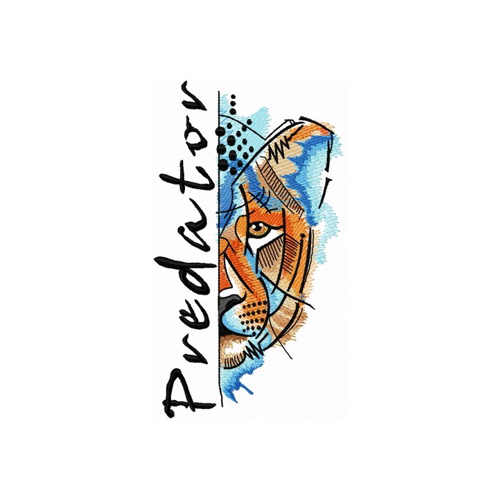 Lion predator embroidery design - Embroidery Design