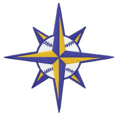Preview of Seattle Mariners logo 2 embroidery design, showcasing detailed stitching for sports apparel and accessories.