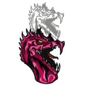 Preview of the Dragon's Shadow 9 embroidery design featuring a striking dragon motif ideal for various fabric items.