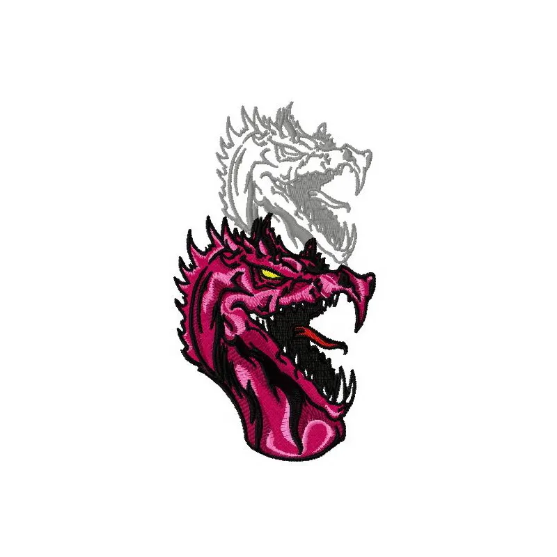 Preview of the Dragon's Shadow 9 embroidery design featuring a striking dragon motif ideal for various fabric items.