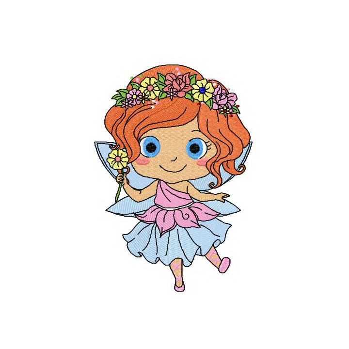 Summer fairy embroidery design - Embroidery Design